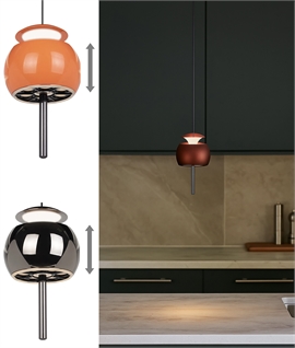 Apple Core Shape Rise and Fall LED Pendant Light - 96mm