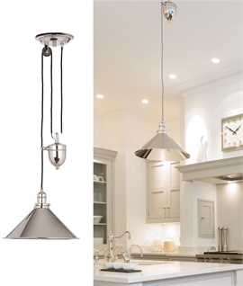 French-Style Modern Rise and Fall Pendant