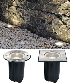 Exterior IP67 GU10 Ground Uplighter - Marine Grade 316 Stainless Steel