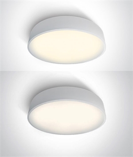 Curved Round White Ceiling Light 25w LED - 2 Options