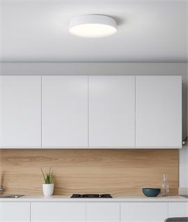 Curved Round White Ceiling Light 25w LED - 2 Options