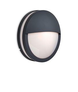 Modern Exterior Wall Light with Graphite Frame