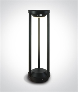 Solar LED Caged Exterior Bollard Light - 3 Operating Modes