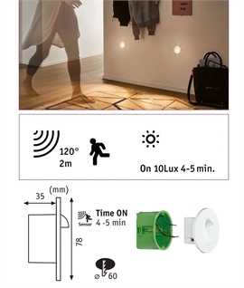 Round Low Level Recessed PIR Sensor LED Light