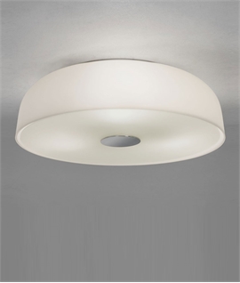 Opal Round Glass Bathroom Ceiling Light - IP44