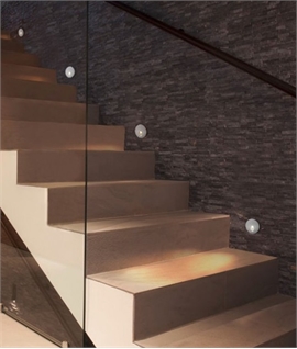 White Recessed Wall LED Step Light in Two Designs - Round and Square