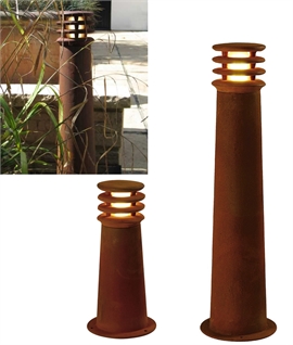 Tapered Rusty Bollard Light 400mm or 700mm