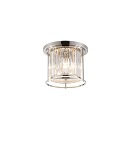 Sat Ceiling, 3 x E27, Polished Nickel - Clear