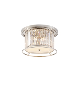 Sat Ceiling, 4 x E27, Polished Nickel - Clear