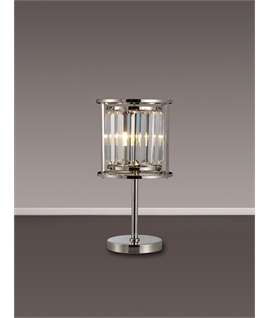 Sat Table Lamp, 1 x E27, Polished Nickel - Clear