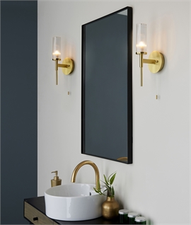 Elegant Satin Brass Bathroom Wall Light