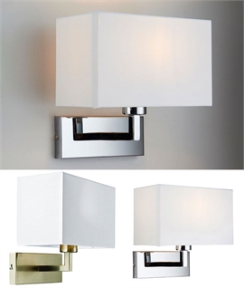 Modern Switched Wall Light with Square Shade - Two Finishes