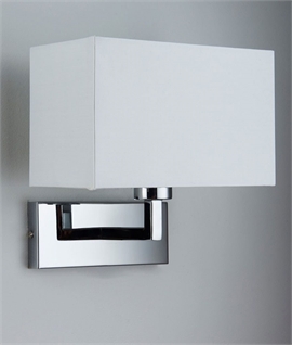 Modern Switched Wall Light with Square Shade - Two Finishes
