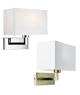 Modern Wall Light with Square Shade - Two Finishes
