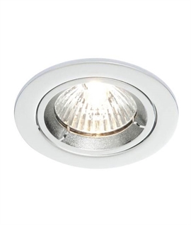 Satin Silver Adjustable Downlight for GU10 Lamps
