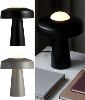 Modern Metal & Opal Glass Scandinavian Table Lamp