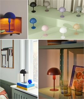 Scandinavian Dome Shaded Small Table Lamp - 10 Colours