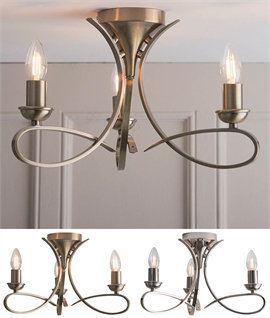 Smart Flush Mounted Contemporary Ceiling Light - 3 Arm