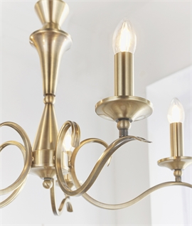 5 Light Bare Bulb Chandelier - 610mm Diameter