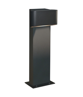 Urban Grey Modern Wide Distribution Zero Glare Bollard 