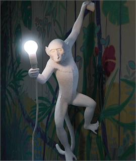 Seletti Monkey Wall Light - Hanging from Left Arm - White
