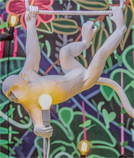 Seletti Monkey Swing Light - White for Indoor Use