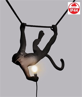 Monkey Swing Light - Black for Garden Use