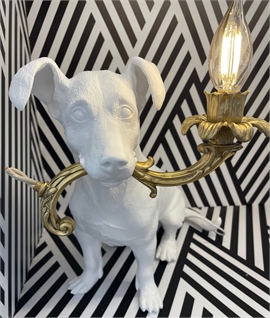 Rio Table Lamp - Jack Russell Dog with a Light