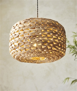 Natural Water Hyacinth Woven Pendant Shade 