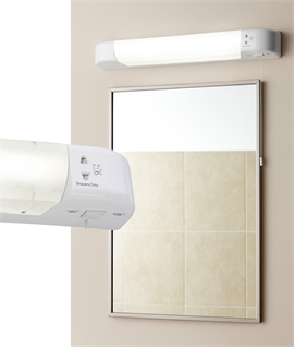 Budget Friendly White LED Bathroom Shaver Light 