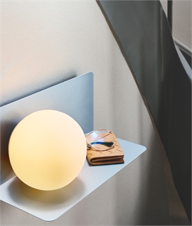 Opal Globe Light on Wall Shelf - 4 Colours
