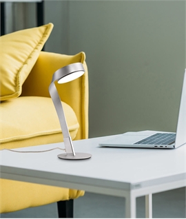Silver Polished Chrome Table Lamp - 10 watt LED 