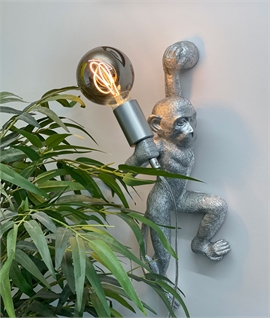 Silver Monkey Wall Light - E27 Lamp
