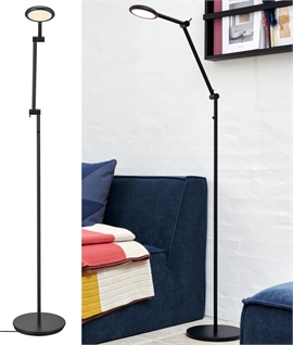 Highly Adjustable LED Task Floor Lamp in Black