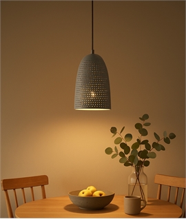 Rustic Style Grey Metal Pendant - Black Flex