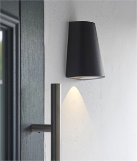 Modern Flush Exterior Curved LED Wall Light