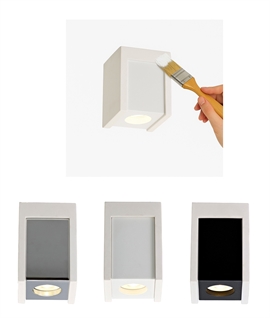Single Surface Mounted Ceiling Spotlight - Gypsum Paintable