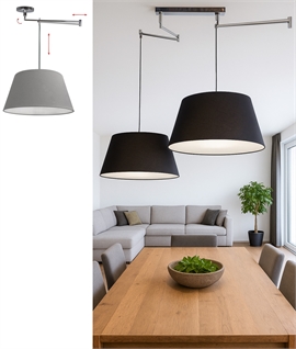 Offset Ceiling Pendant in Chrome Finish - Single or Twin Shades