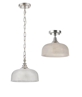 Prismatic Glass Pendant Polished Nickel Finish Prismatic Glass Pendant Polished Nickel Finish