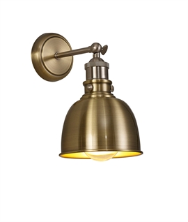 Adjustable Wall Light - Antique Brass & Gold Finish