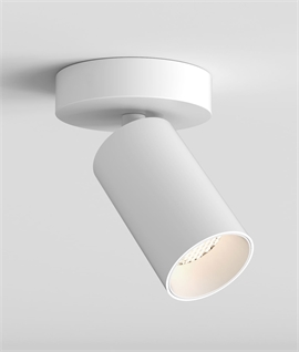  Matt White Single LED Lamp Adjustable Spotlight 