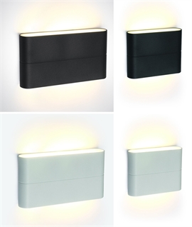Slim Profile Outdoor IP54 LED Up & Down Wall Light - 2 Sizes
