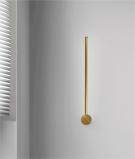 LED Slim and Tall Wall Light in Gold Finish Height 80cm