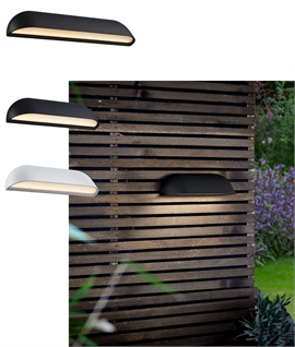 Wide Outdoor LED Wall Washing Wall Light - Black or White 