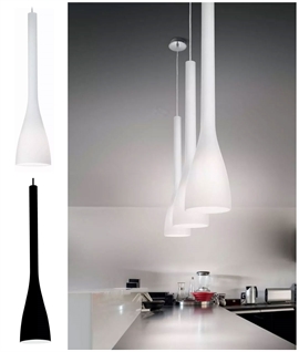  Modern Tapered Glass Pendant - 2 Colours