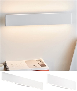 Sleek Slimline Up and Down Wall Light - Textured Matt White