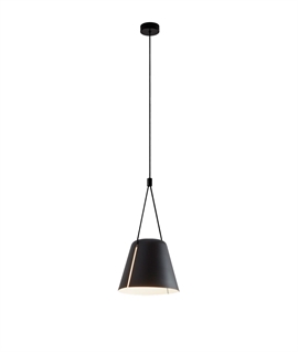Black Cone Pendant with Slit Design - Offset or Single