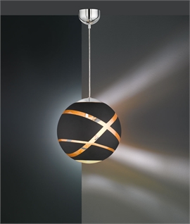 Black and Gold Cut-Out Globe Pendants