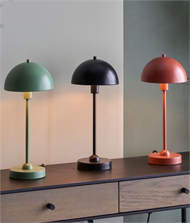 Scandi-Style Dome Shade Table Lamp - 3 Colours