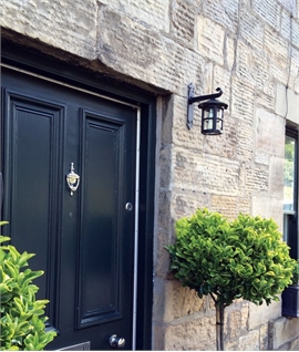 Small Exterior Black Hanging Lantern Wall Light